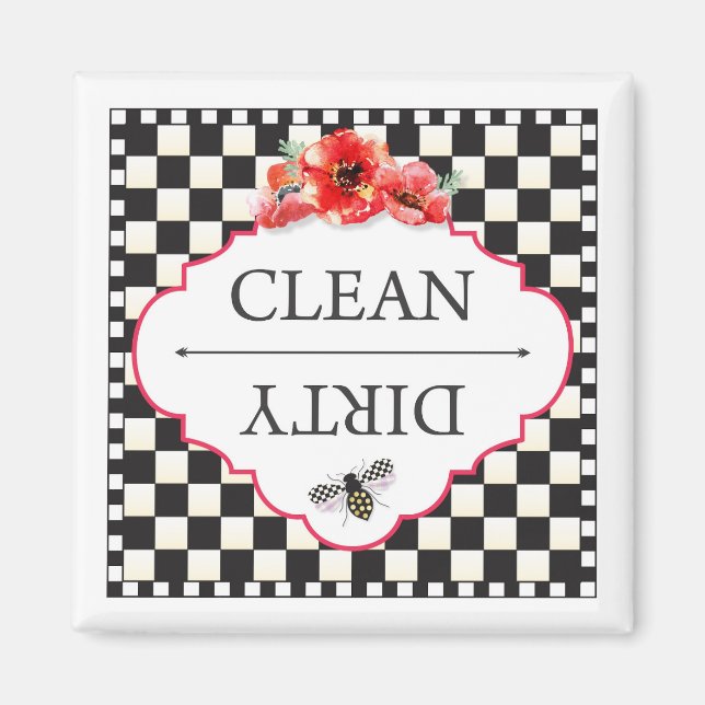 Aimant Lave-vaisselle propre (Devant)