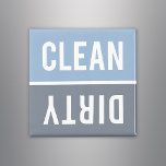 Aimant Lave-vaisselle propre bleu sec et ardoise<br><div class="desc">Magnets de lave-vaisselle nettoyants blancs,  bleu gris,  ardoise et blanc. Il suffit d'inverser ou de retourner l'aimant pour nettoyer ou salir à l'avant du lave-vaisselle pour informer votre famille de la vaisselle à l'intérieur.  Un design simple et moderne.</div>