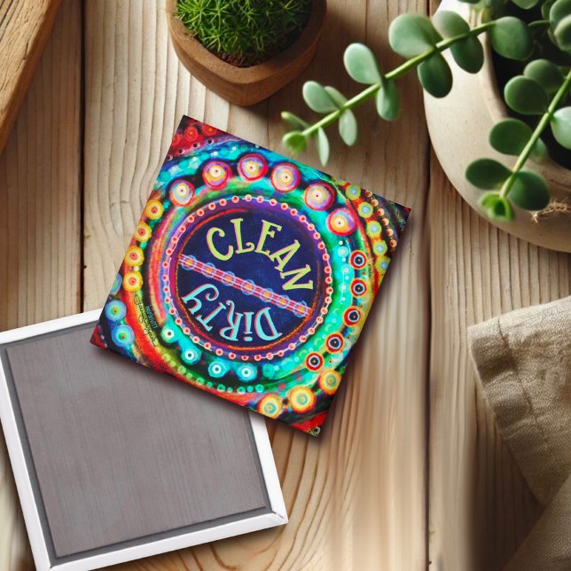 Aimant Lave-vaisselle propre lave-vaisselle amusant color (Créateur téléchargé)