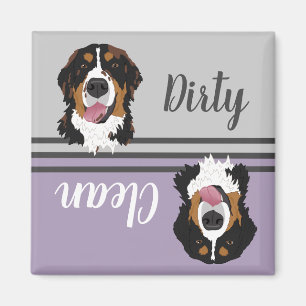 Aimant Lave-vaisselle propre sale Bernese Mountain Dog