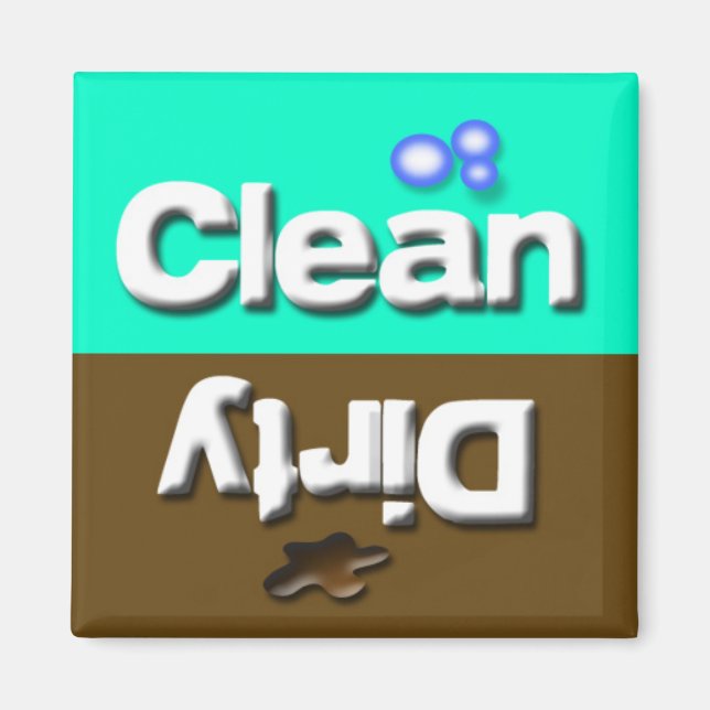 Aimant Lave-vaisselle propre/sale Plats de cuisine (Devant)