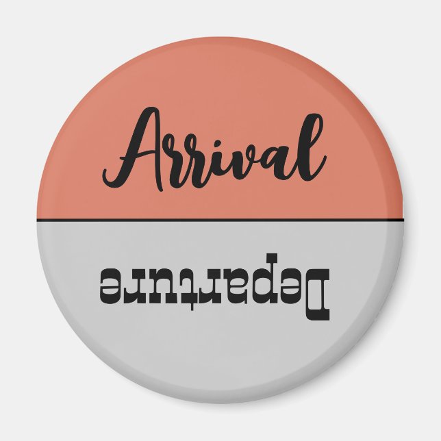 Aimant Lave-vaisselle réversible gris corail amusant (Devant)