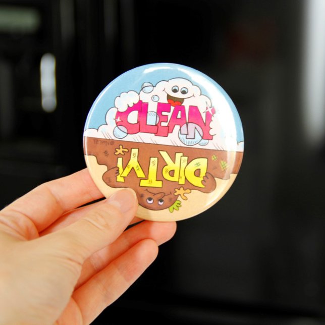 Aimant Lave-vaisselle réversible Nettoyant sale (Créateur téléchargé)