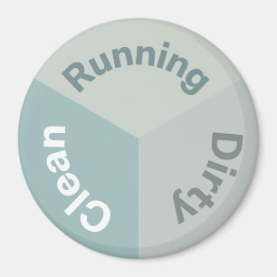 Aimant Lave-vaisselle Reversible Plats Propre Sale Foncti