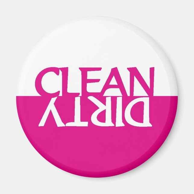 Aimant Lave-vaisselle rose chaud (Devant)