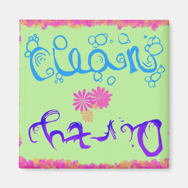 Aimant Lave-vaisselle sale et propre (Devant)