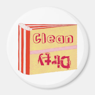 Aimant Lave-vaisselle sale magnets, gâteau blanc rouge