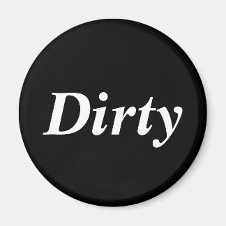 Aimant Lave-vaisselle sale noir