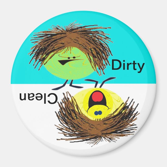 Aimant Lave-vaisselle sale ou propre (Devant)