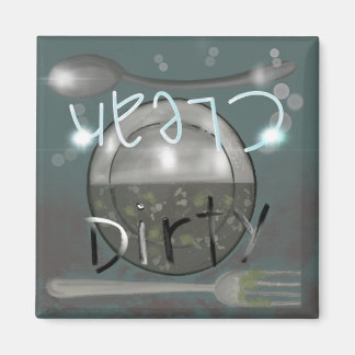 Aimant Lave-vaisselle sale ou propre Plaque et ustensiles