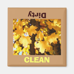 Aimant lave-vaisselle sale propre Automne doré