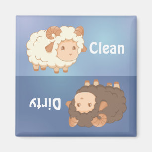 Aimant Lave-vaisselle sale propre de petite RAM mignonne