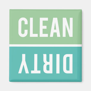 Aimant Lave-vaisselle turquoise et menthe propre