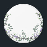 Aimant Lavender and Eucalyptus<br><div class="desc">An elegant and vintage design featuring eucalyptus and lavender painted in romantic watercolor.</div>