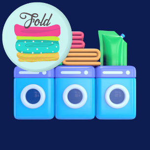 Aimant Laverie Serviettes pliées