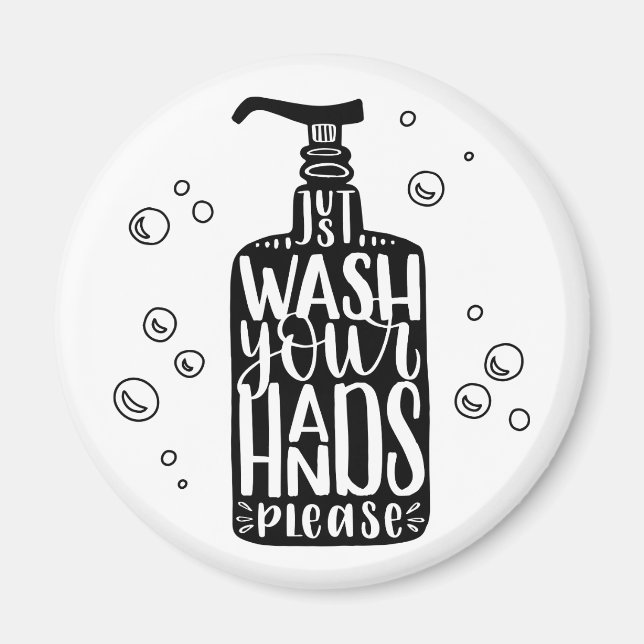 Aimant Lavez-Vous Les Mains, S'Il Vous Plaît (Devant)