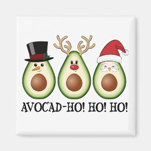 Aimant L'Avocado de Noël Frosty, Rudolph et Père Noël