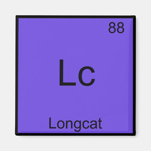 Aimant Lc - Longcat T-Shirt Symbole de Chimie Drôle Mème (Devant)