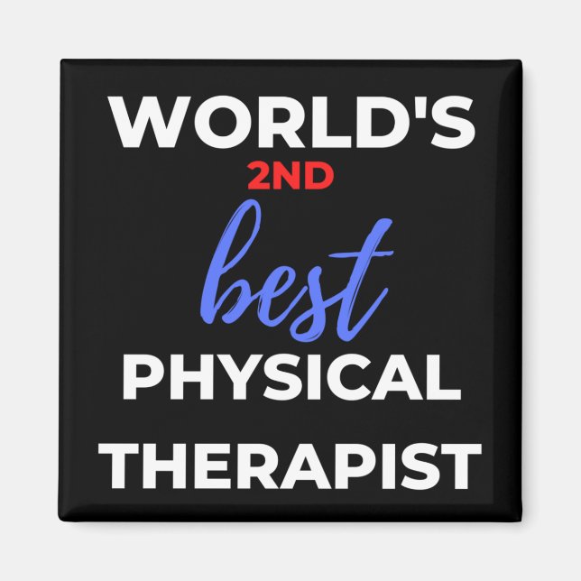 Aimant Le 2ème meilleur physiothérapeute du monde (Devant)