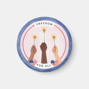 Aimant Le 4 juillet inclusif - Liberté pour tous