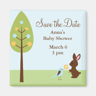 Aimant Le Baby shower des animaux des bois