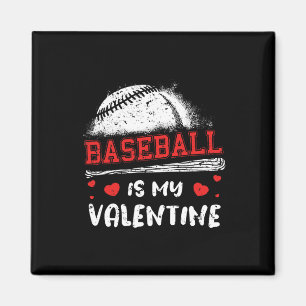 Aimant Le Baseball Est Mon Saint Valentin Saint Valentin