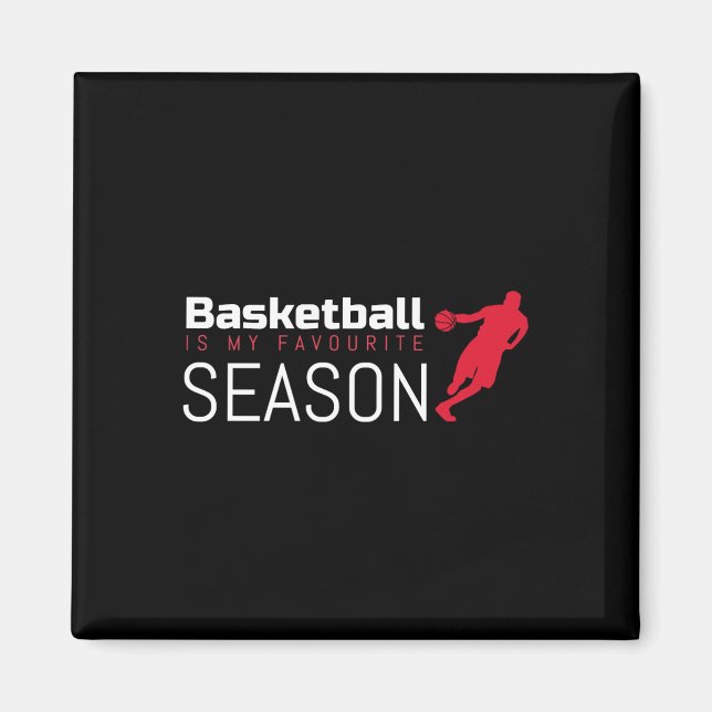Aimant Le Basket-Ball Est Ma Saison Favorite Dribble (Devant)