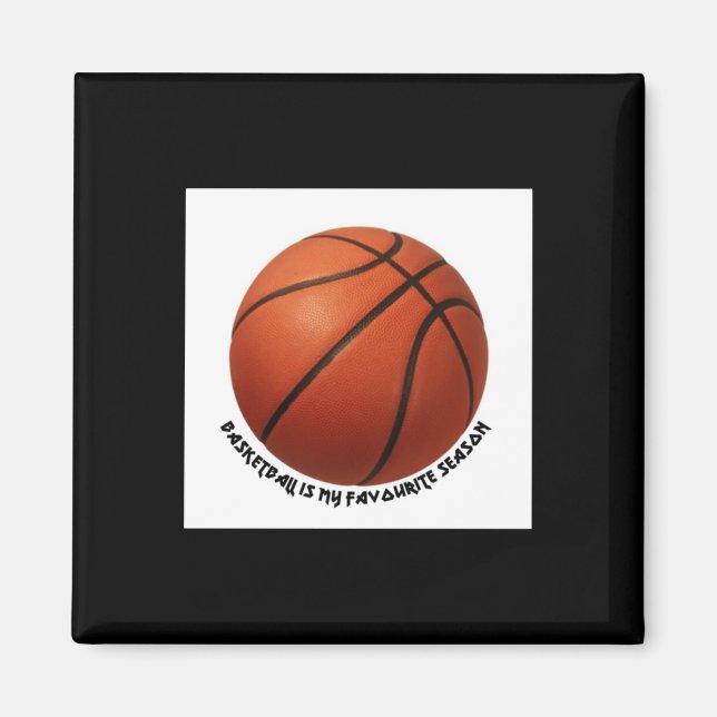 Aimant Le Basket-Ball Est Ma Saison Préférée Active (Devant)