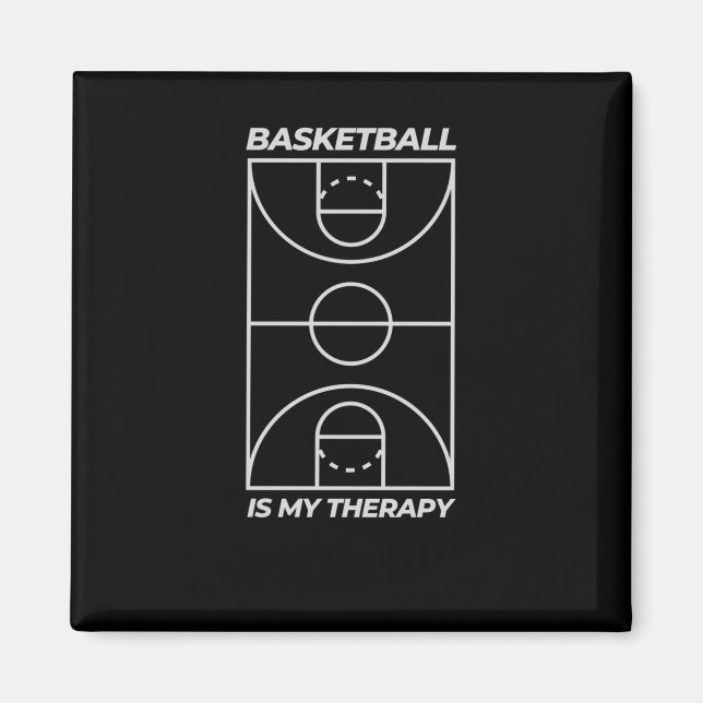 Aimant Le basket-ball est ma thérapie (Devant)