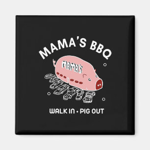 Aimant Le BBQ de Maman, Pig Out ensoleillé en été, la Mar
