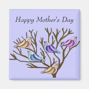 Aimant Le beau jour de mère d'oiseaux