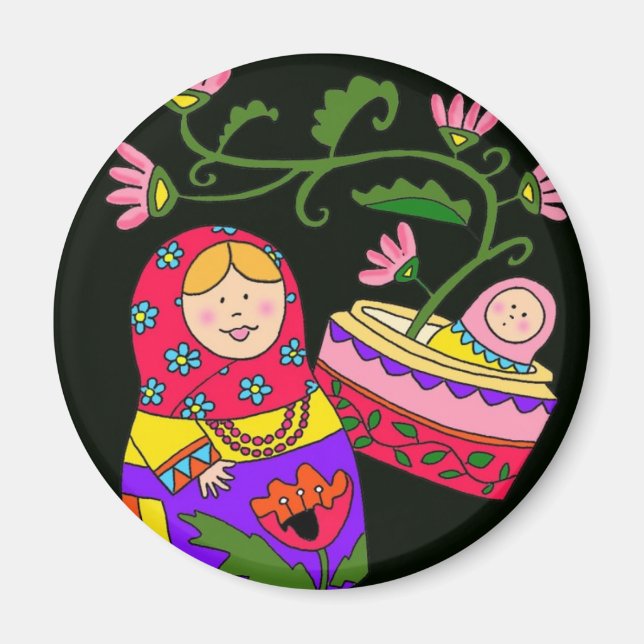 Aimant Le bébé de Matryoshka (Devant)