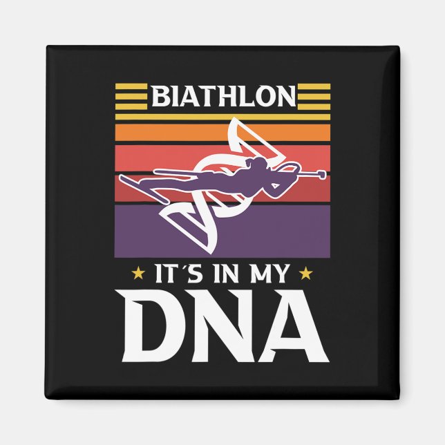 Aimant Le biathlon est dans mon ADN, motivation pour un b (Devant)