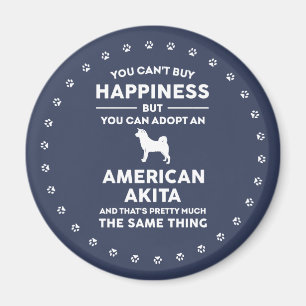 Aimant Le bonheur de l'adoption américaine Akita