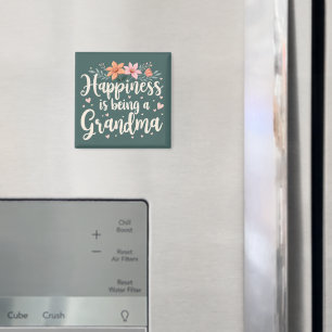 Aimant Le bonheur d'être une grand-mère Floral Cottagecor