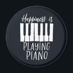 Aimant Le bonheur du pianiste inspiré est de jouer du pia<br><div class="desc">Design vintage et rétro pour musicien, pianiste, membre d'orchestre et amoureux de musique. Marchandises de design cool et drôle en détresse pour pianiste. Parfait pour professeur de piano, chanteur et compositeur. Grand cadeau de Noël et cadeau d'anniversaire pour petit-fils, mère, petite-fille, père, fils, fille, frère, soeur, amis, collègue et collègue....</div>
