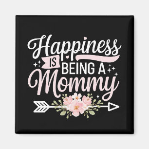 Aimant Le bonheur est d'être une maman florale Fête des M