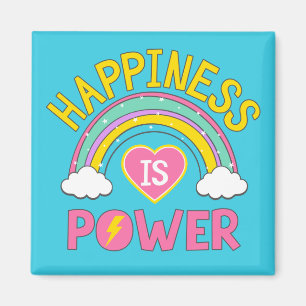 Aimant Le bonheur est Power Rainbow