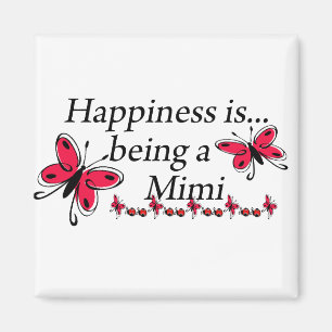 Aimant Le bonheur est un PAPILLON Mimi