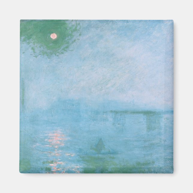 Aimant Le brouillard sur la Tamise (par Claude Monet) (Devant)