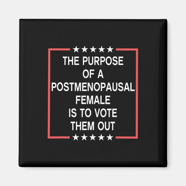 Aimant Le But D'Une Femme Postménopausée Est De Voter (Devant)