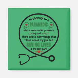 Aimant   Le cadeau de Paramedic. Cela Appartient À Un Pa