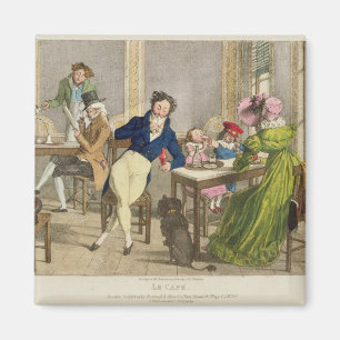 Aimant Le Cafe, pub. par Rodwell et Martin, 1820 (couleur