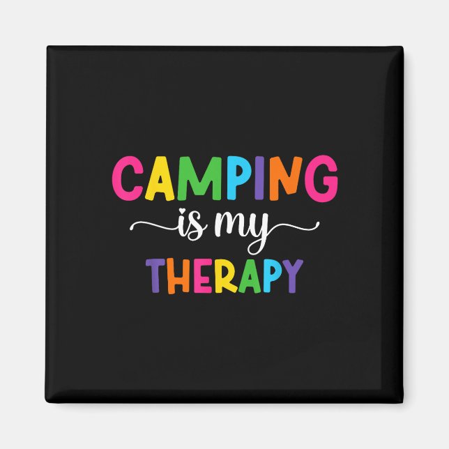 Aimant Le camping est ma thérapie femmes camping avec cit (Devant)