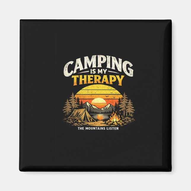 Aimant Le camping est une thérapie design de camping exté (Devant)