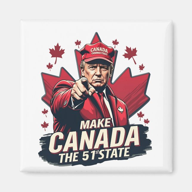 Aimant Le Canada le 51e État Trump Canadien (Devant)