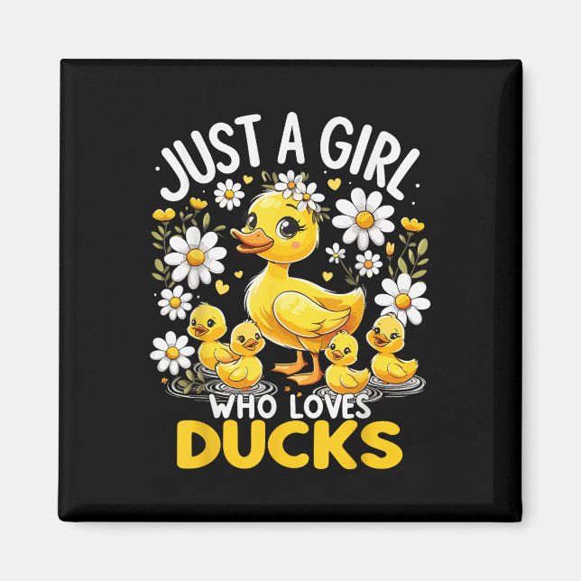 Aimant Le Canard Mignet Aime Juste Une Fille Qui Aime Les (Devant)