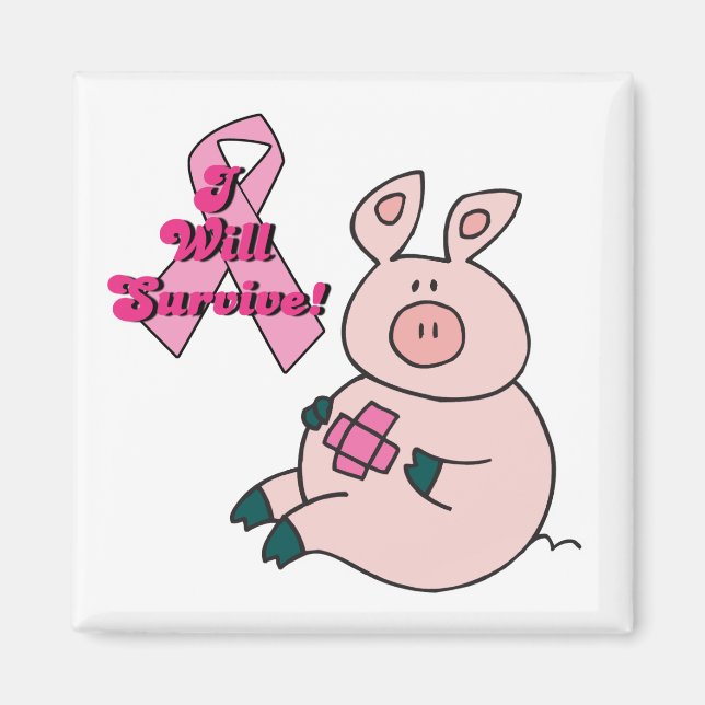 Aimant le cancer du sein survivra au cochon (Devant)