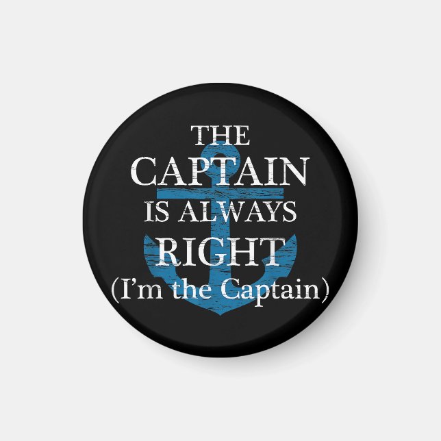 Aimant Le capitaine a toujours raison et je suis le capit (Devant)