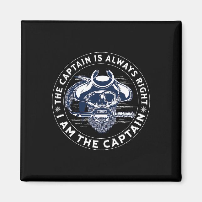 Aimant Le capitaine a toujours raison Je suis le capitain (Devant)